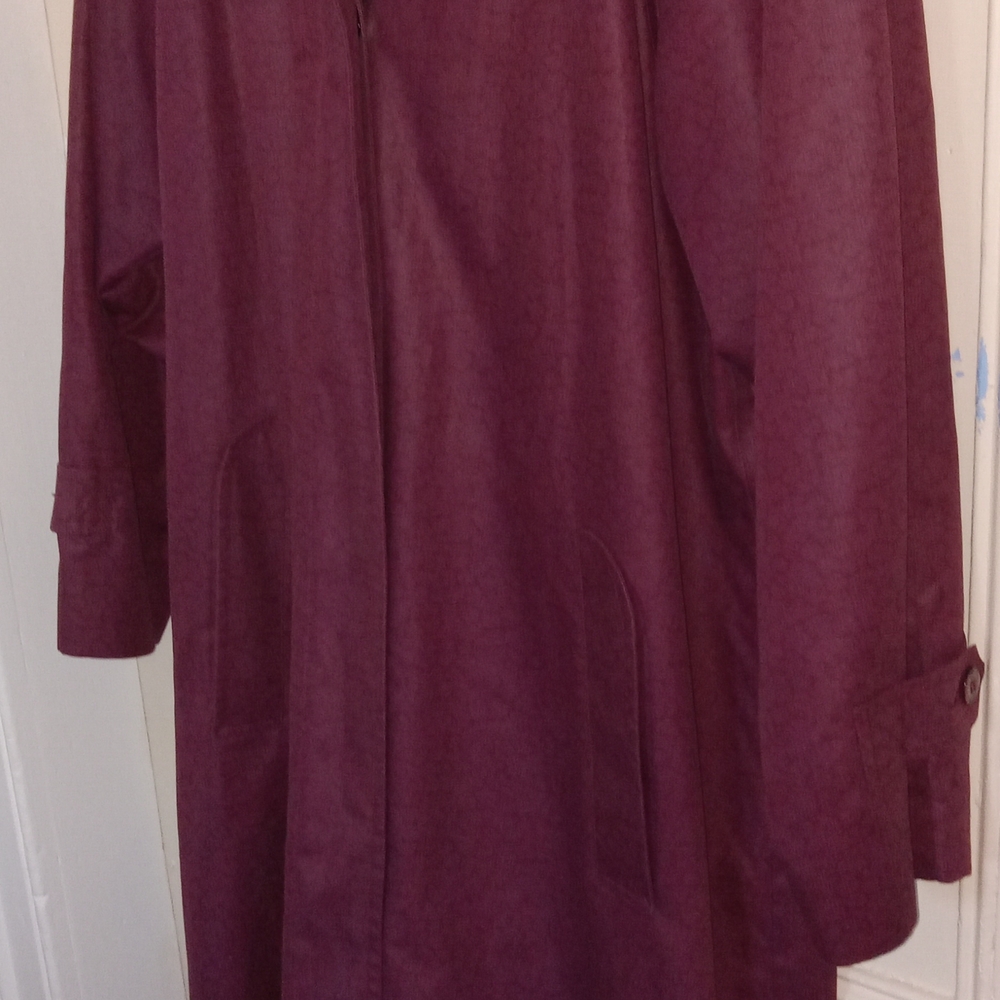 London Fog Womans Deep Red Raincoat
